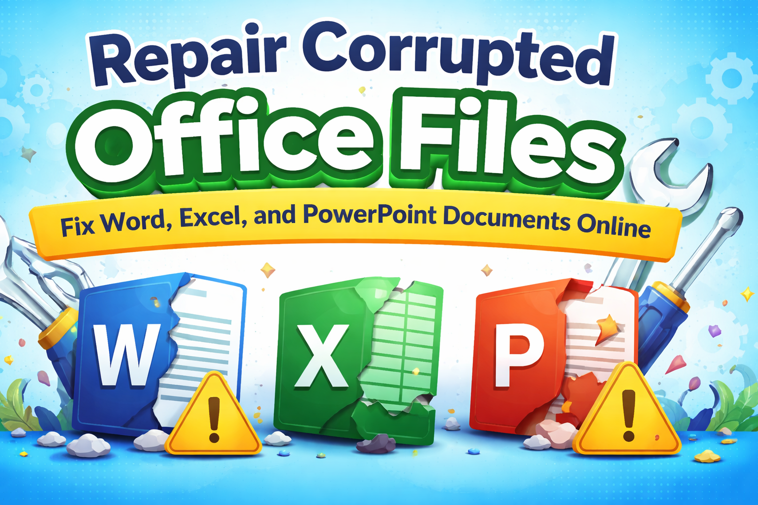 Free and secure online repair tool for corrupted Word Excel and PowerPoint files"