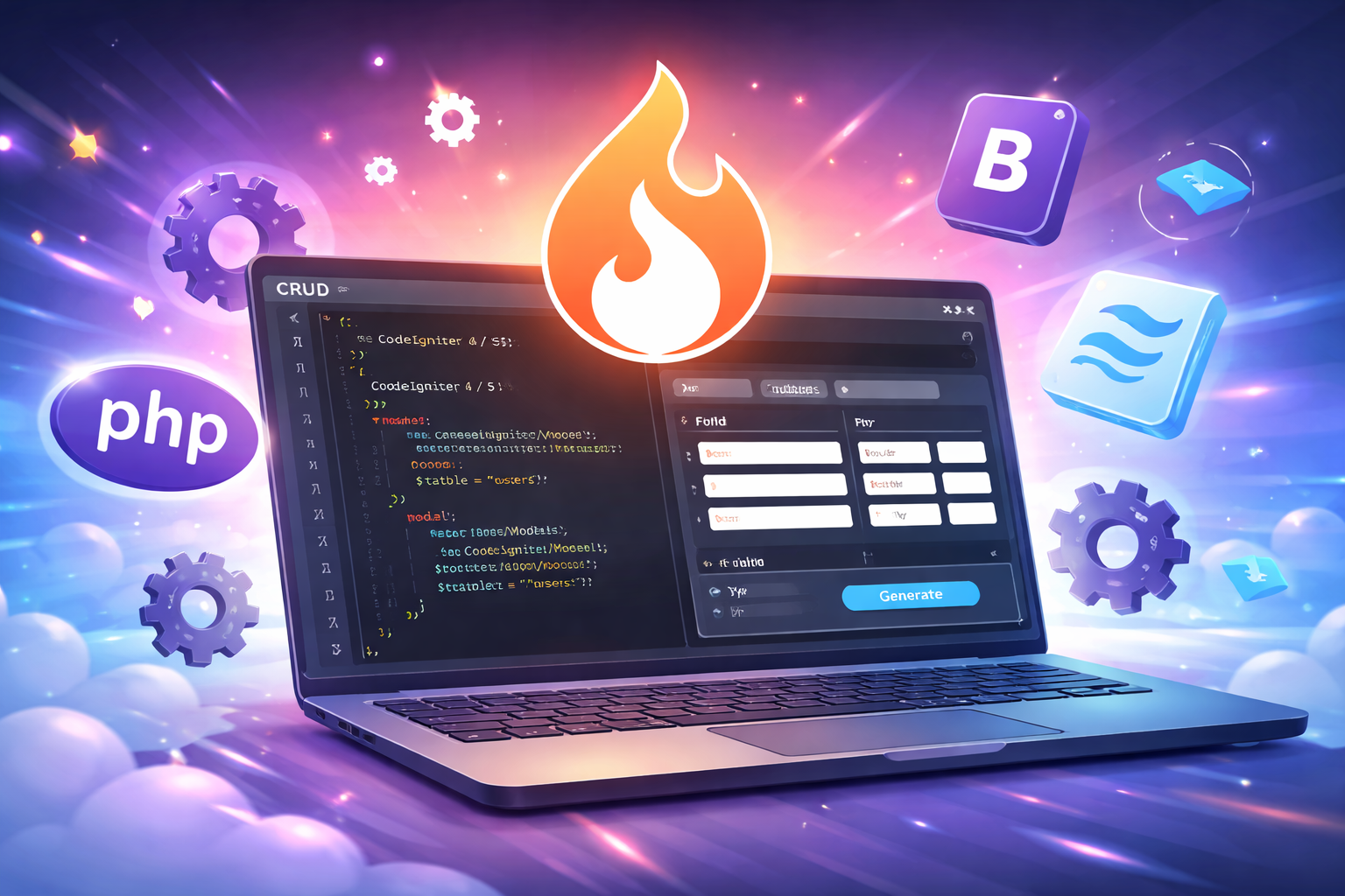 Free CodeIgniter CRUD Generator Online (CI4 & CI5) – Auto Create Model ...